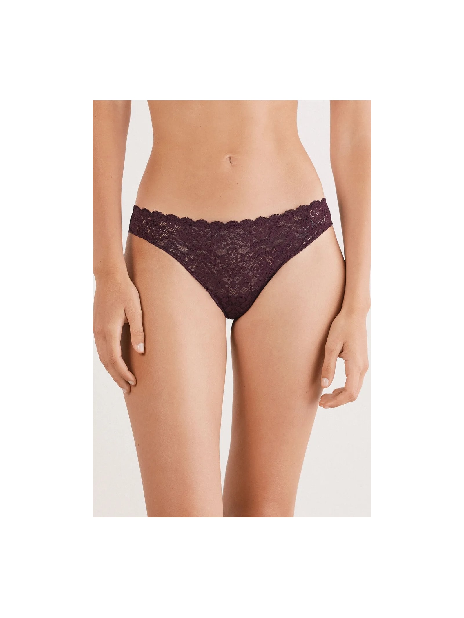 Calcinha Brasileira Em Renda e Microfibra Vermelho Intimissimi