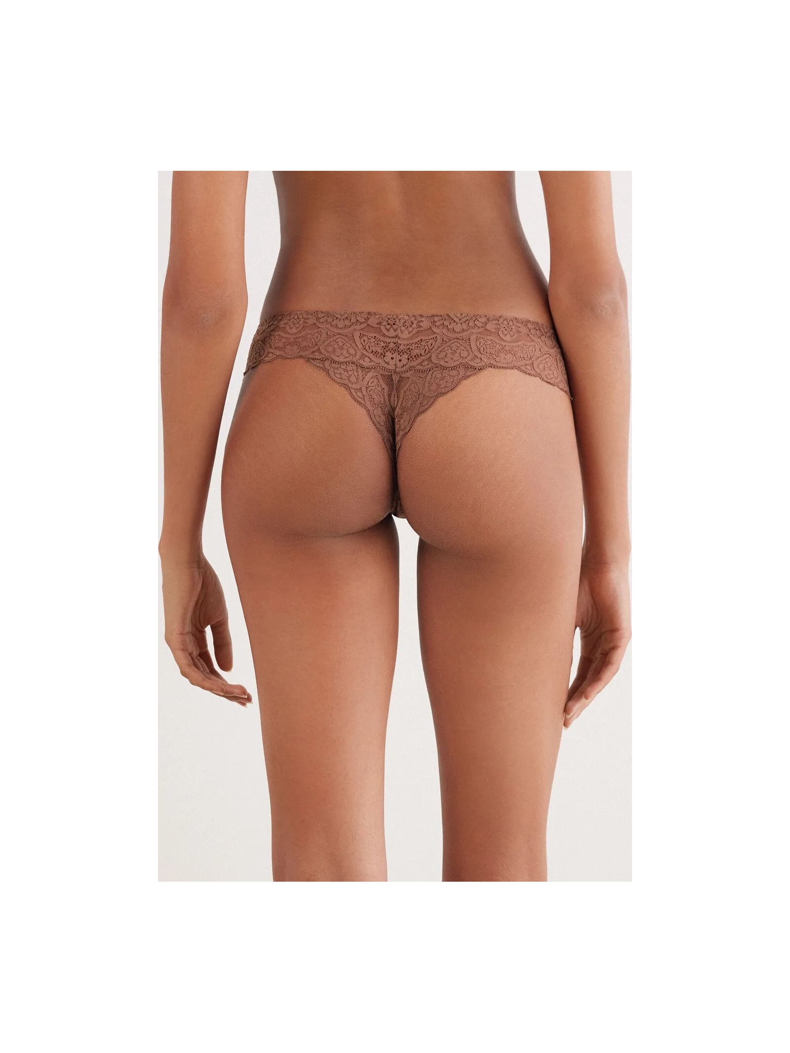 Calcinha Brasileira Em Renda Marrom Intimissimi