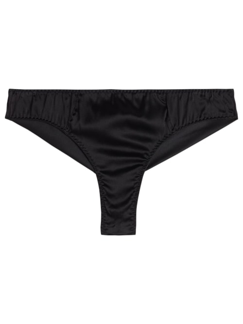 Calcinha Brasileira Em Seda - Preto