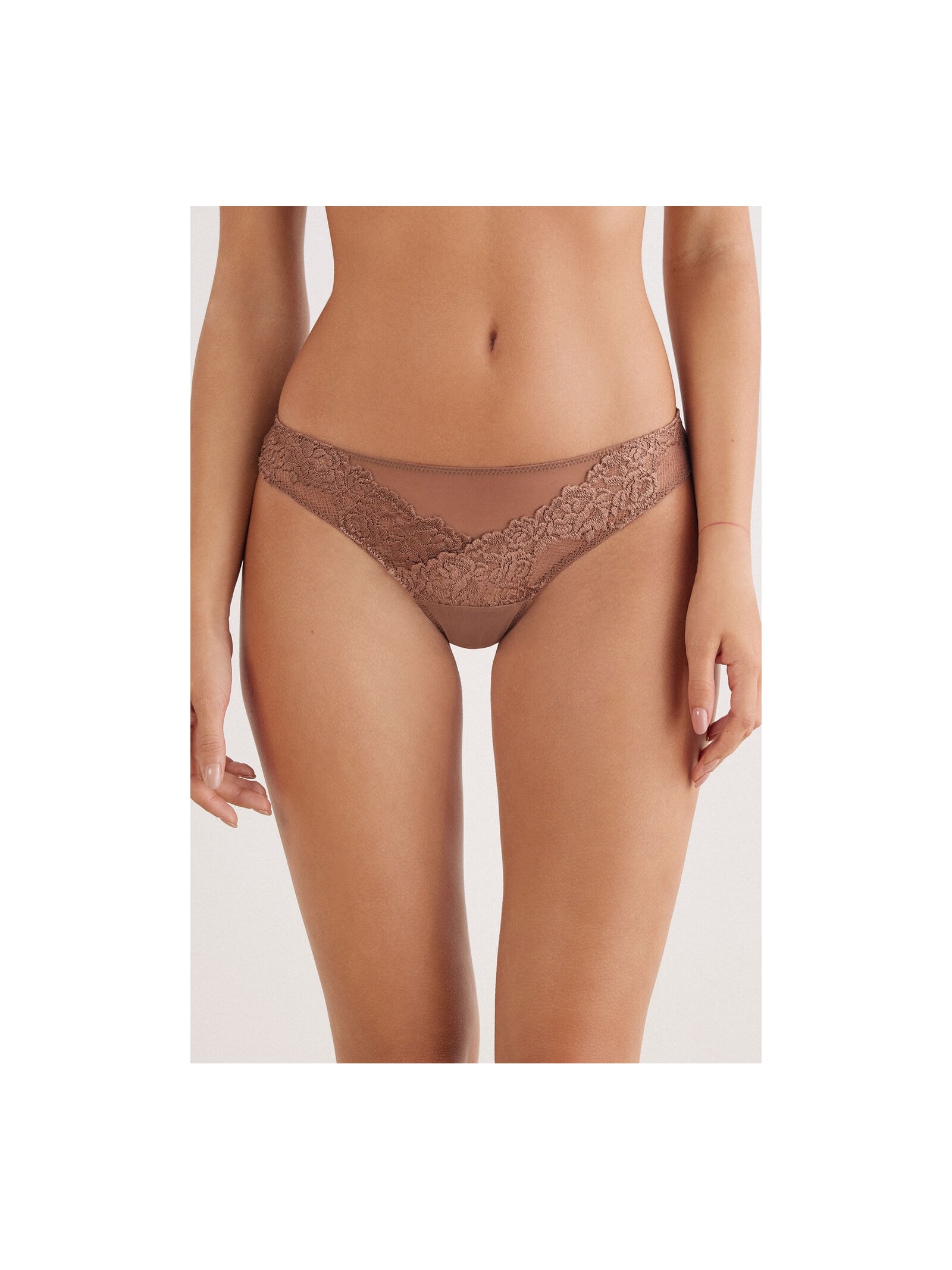 Calcinha Brasileira Pretty Flowers Marrom Intimissimi