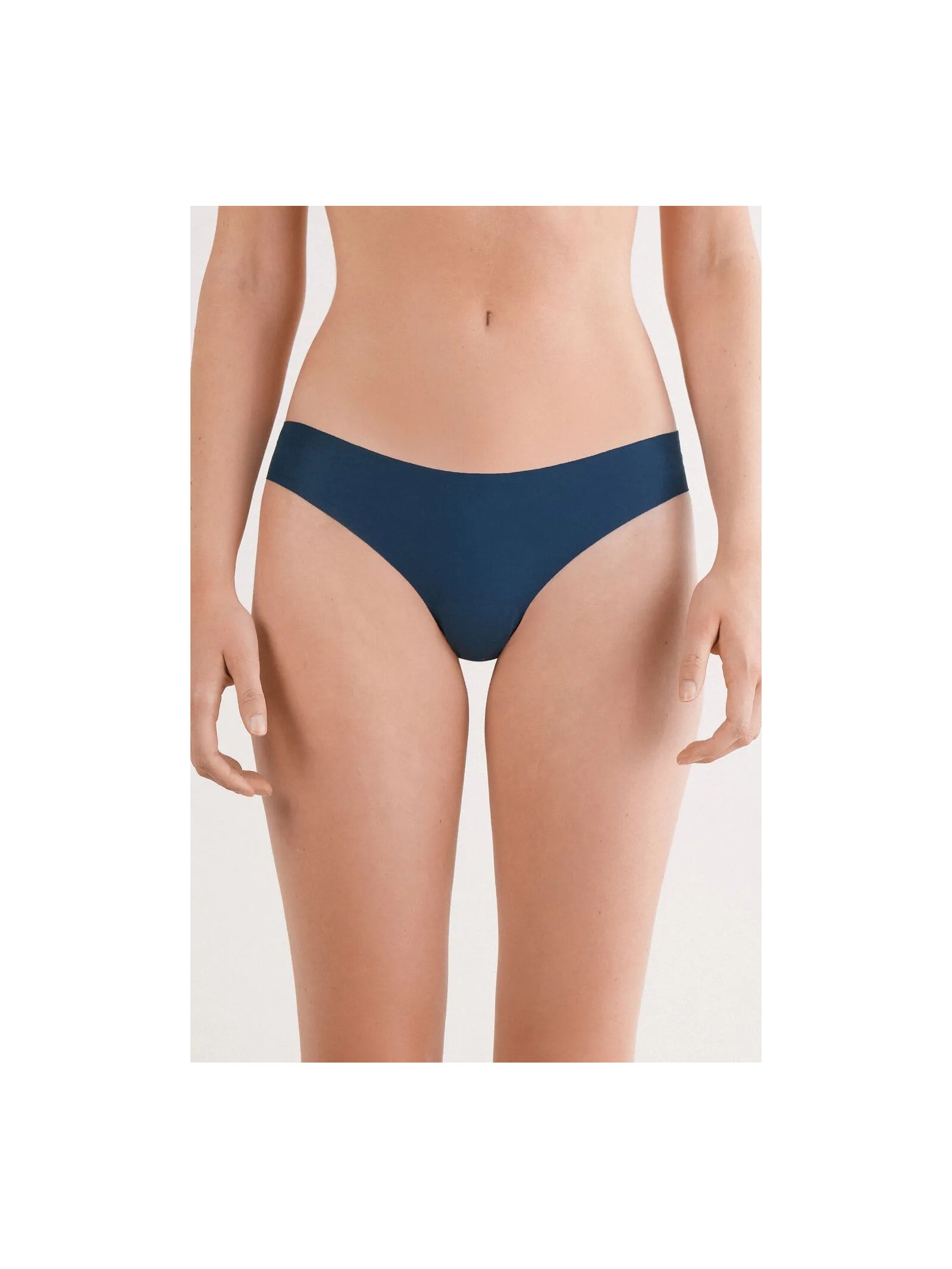 Calcinha Brasileira Sem Costuras Em Algodão Azul Intimissimi