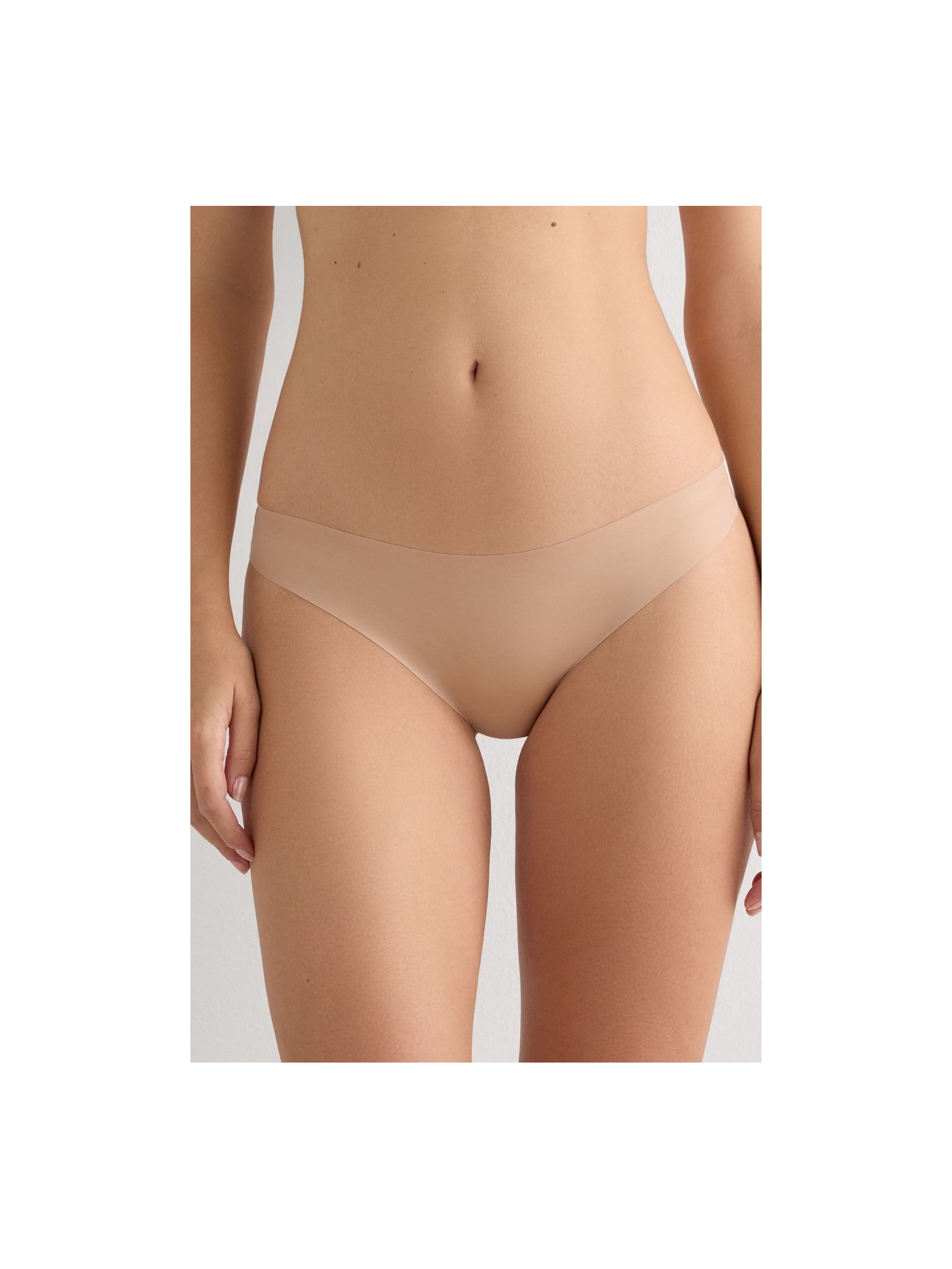 Calcinha Brasileira Sem Costuras Em Microfibra Bege Intimissimi