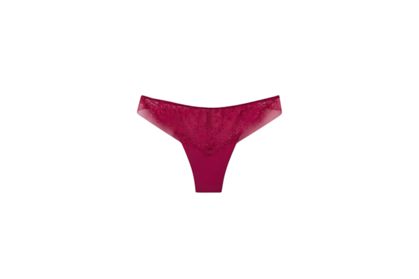 Calcinha Brasileira Sheer Glamour - Bordô