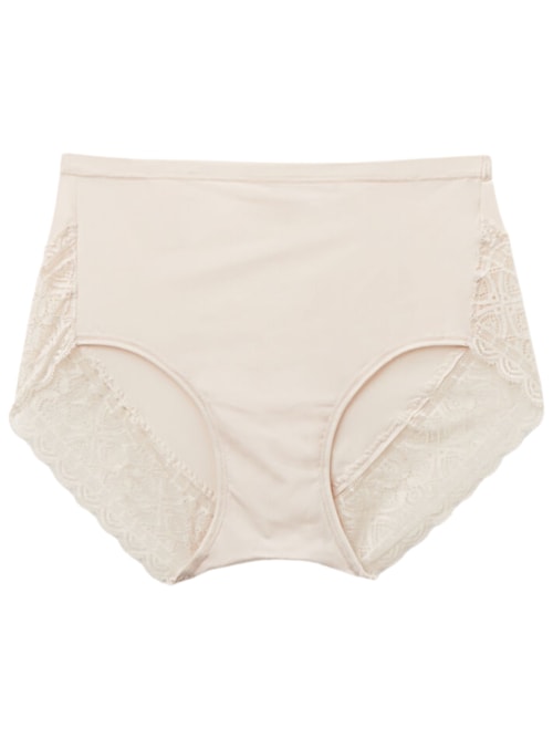 Calcinha Cintura Alta Em Microfibra Ultralight e Renda – Off-White