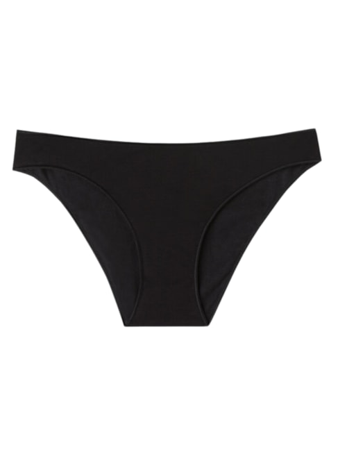 Calcinha Cintura Baixa Em Algodão - Preto