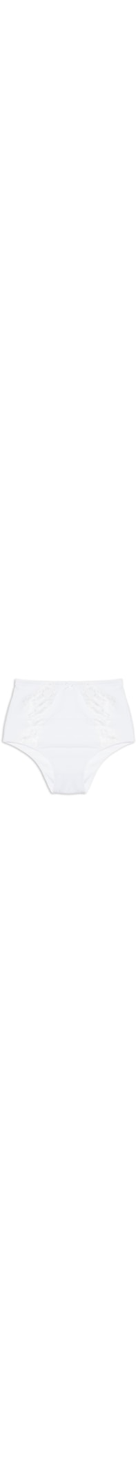 Calcinha Classica Flower Cotton - Branco