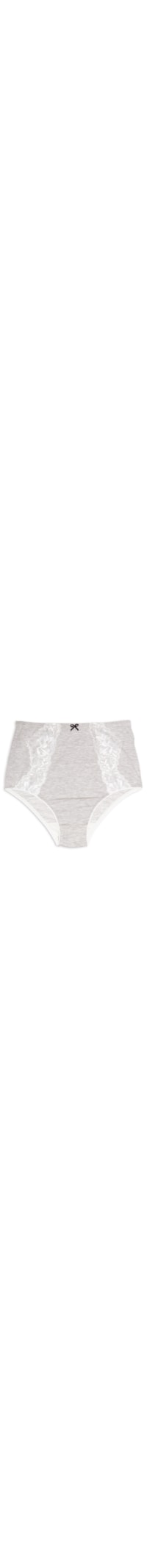 Calcinha Clássica Flower Cotton - Cinza