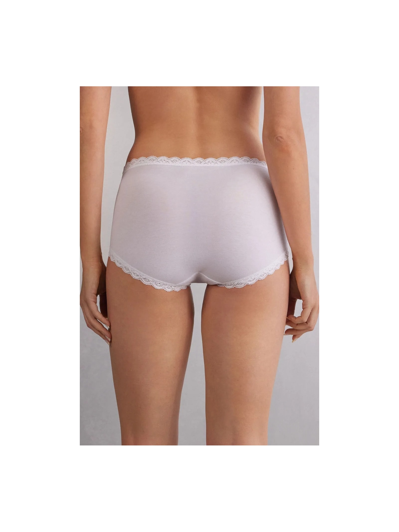 Calcinha Cullote Em Algodão e Renda Branco Intimissimi