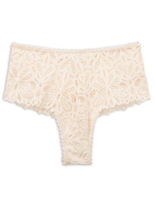 Calcinha Culotte Brasileira De Cintura Alta Italian Riviera – Marfim