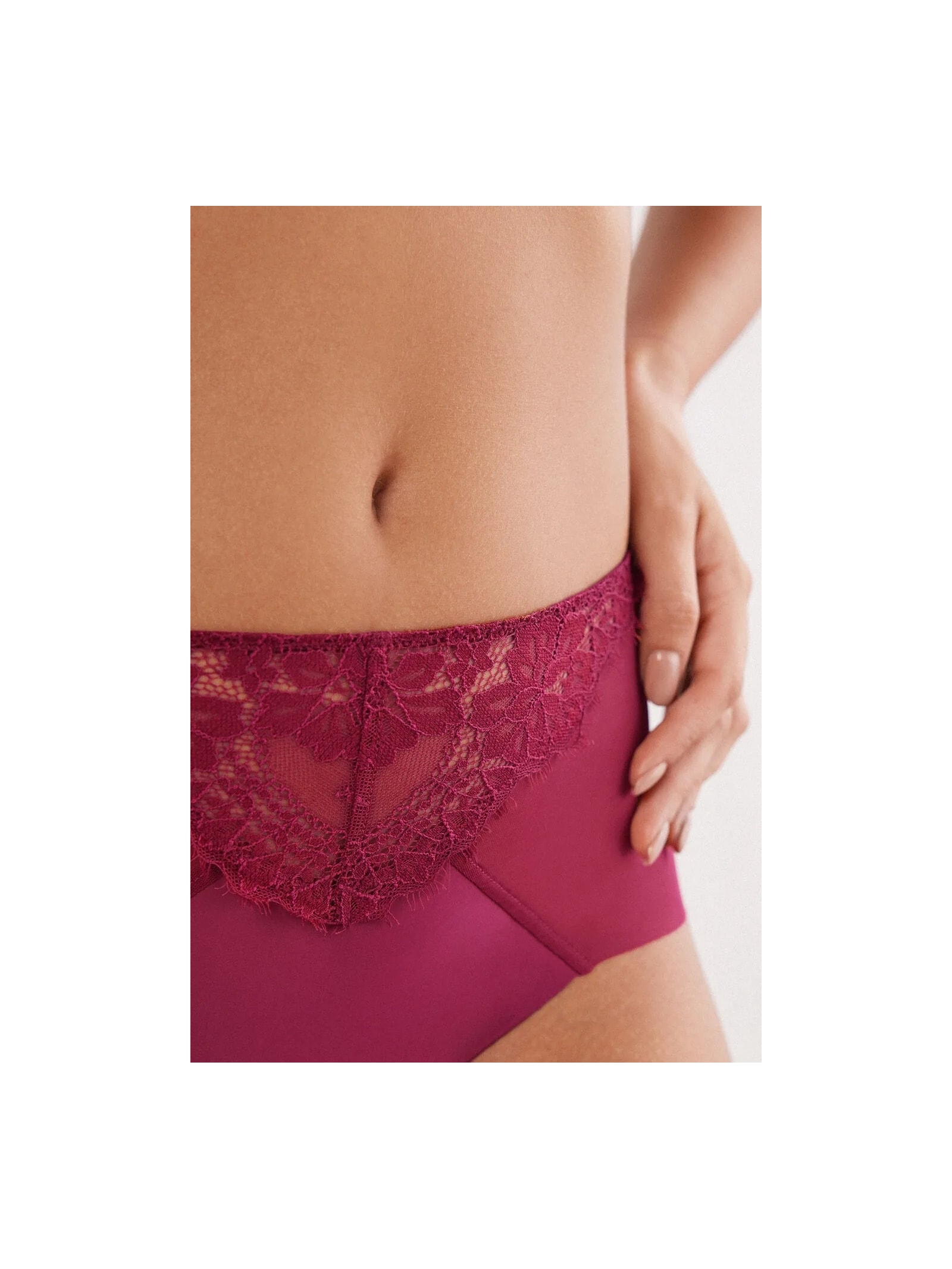 Calcinha Culotte Brasileira De Cintura Alta Sheer Glamour Bordô Intimissimi