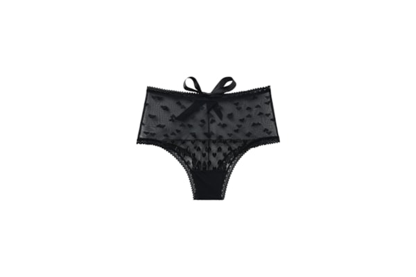 Calcinha Culotte Brasileira De Cintura Alta The Love Club - Preto