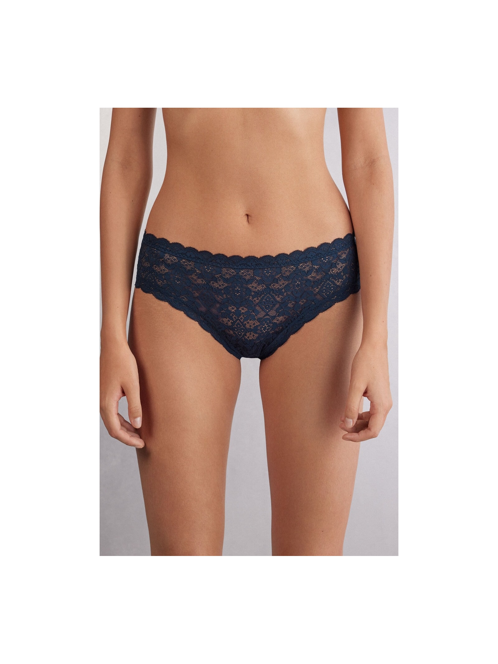 Calcinha Culotte Brasileira Em Renda Azul Intimissimi