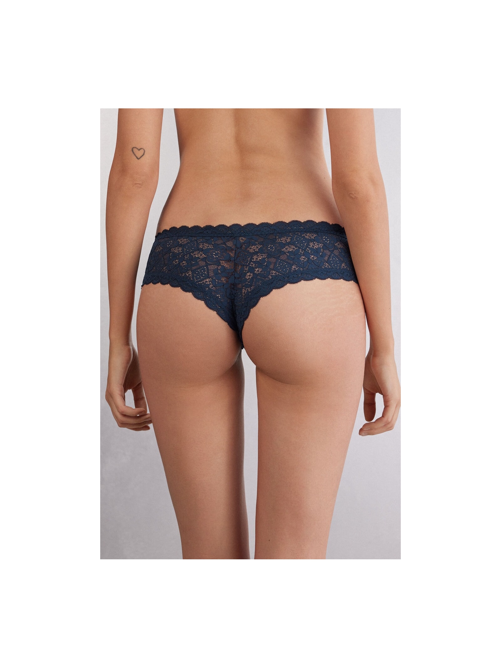 Calcinha Culotte Brasileira Em Renda Azul Intimissimi