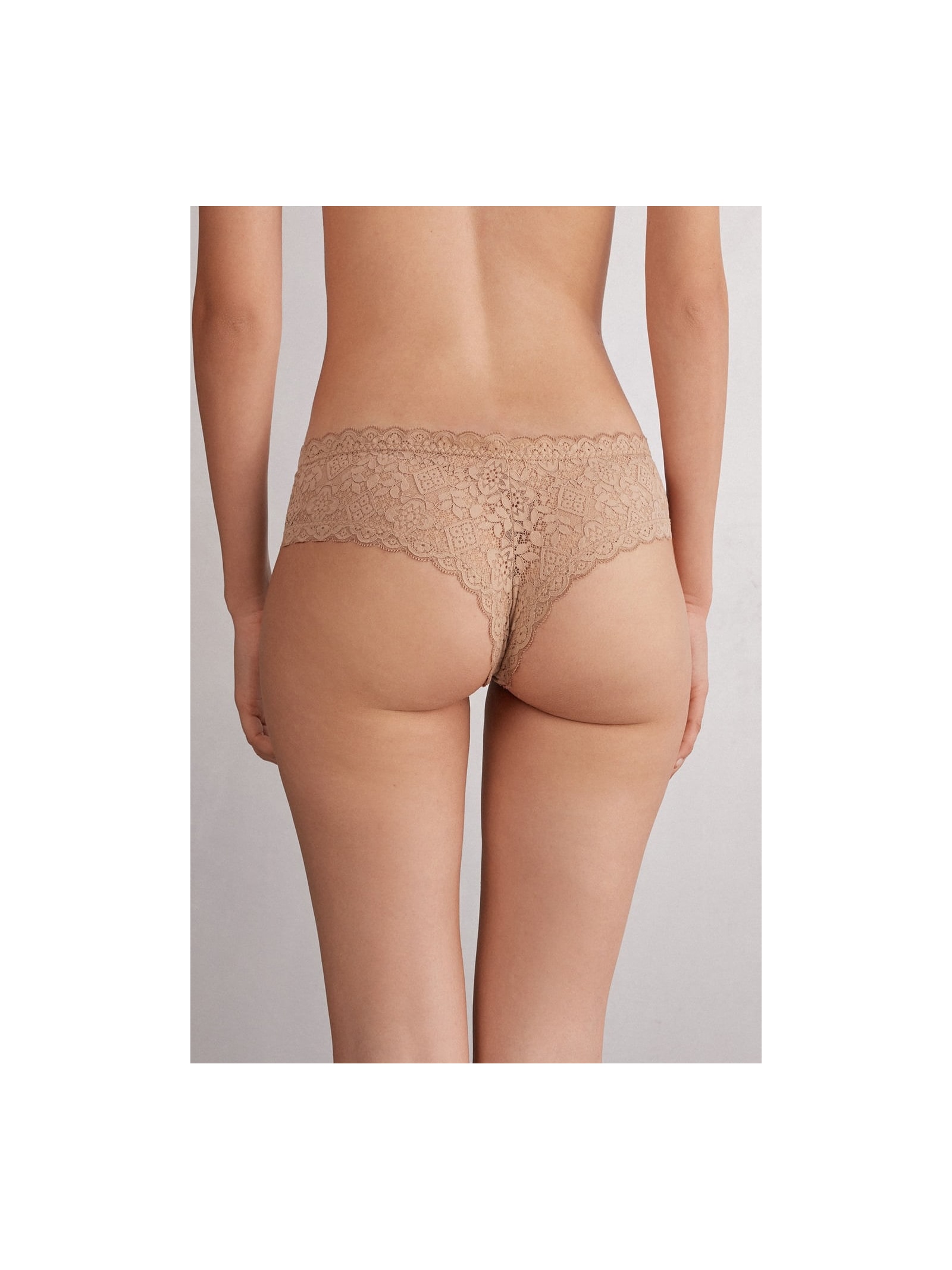 Calcinha Culotte Brasileira Em Renda Bege Intimissimi