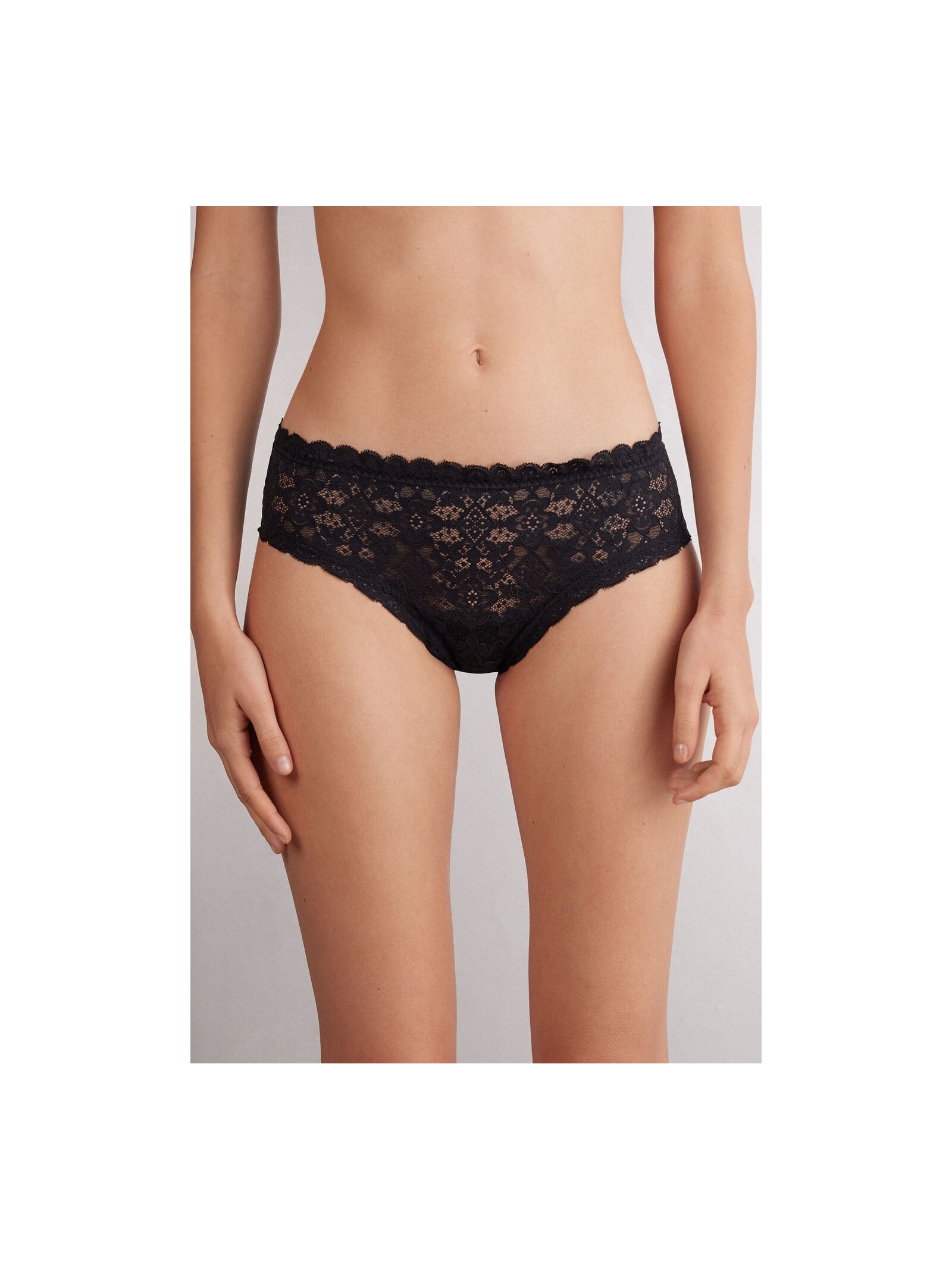 Calcinha Culotte Brasileira Em Renda Preto Intimissimi