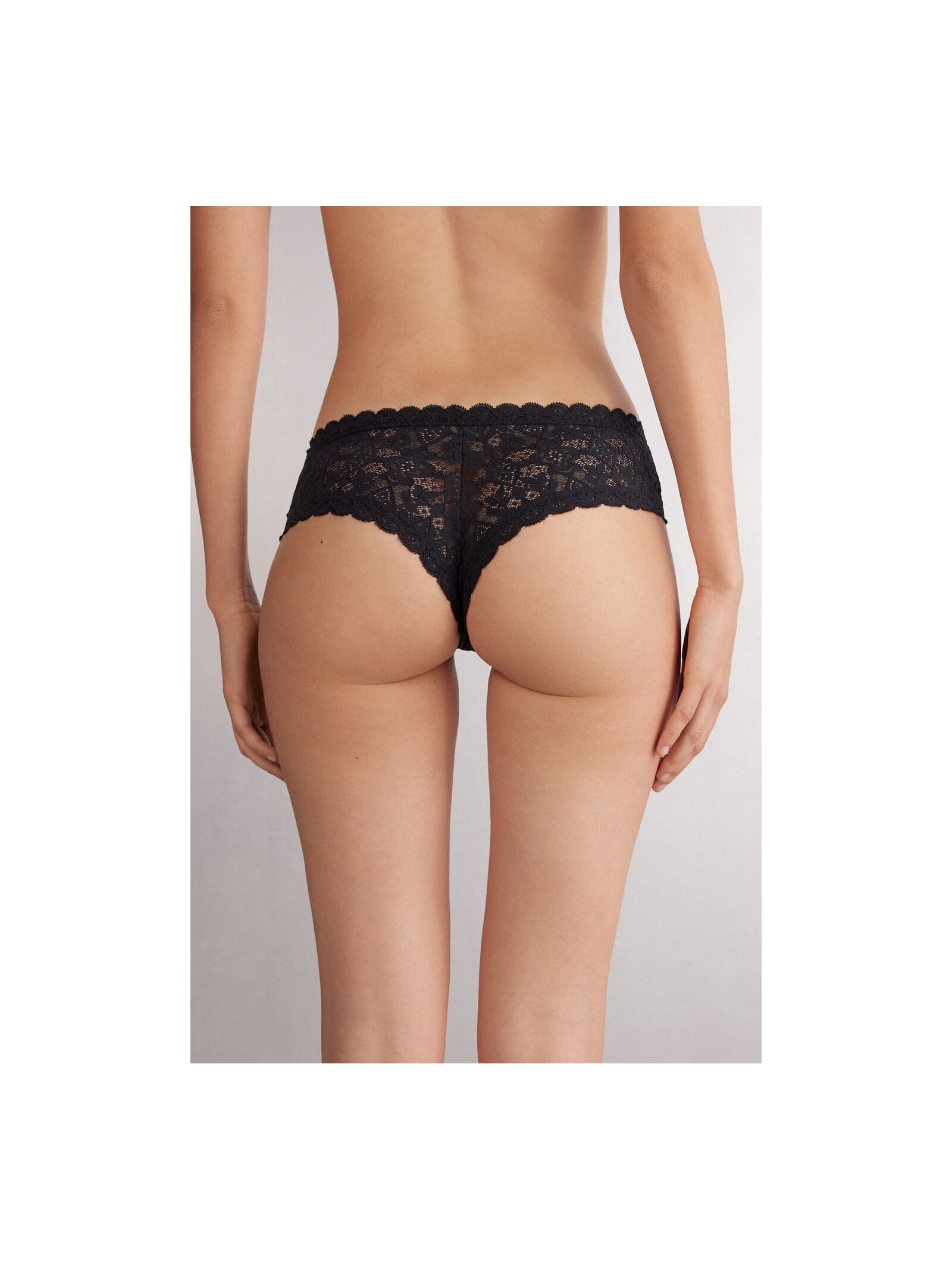 Calcinha Culotte Brasileira Em Renda Preto Intimissimi