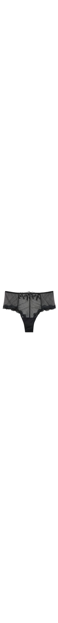 Calcinha Culotte Brasileira Frou Frou Romance - Preto