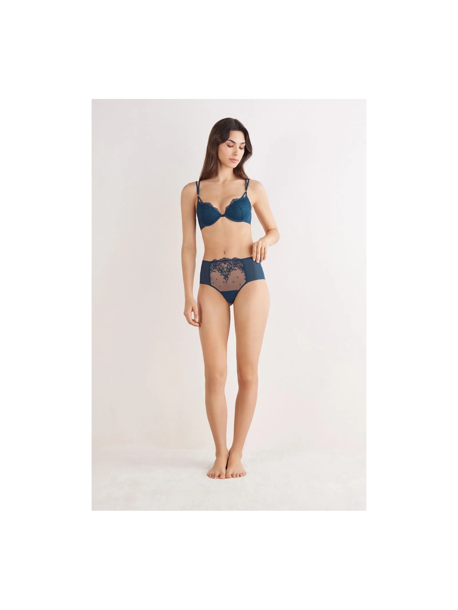 Calcinha Culotte Brasileira Luxury Dreams Azul Intimissimi