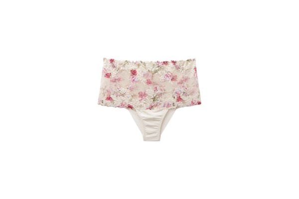 Calcinha Culotte Brasileira Pretty Flowers - Rosa