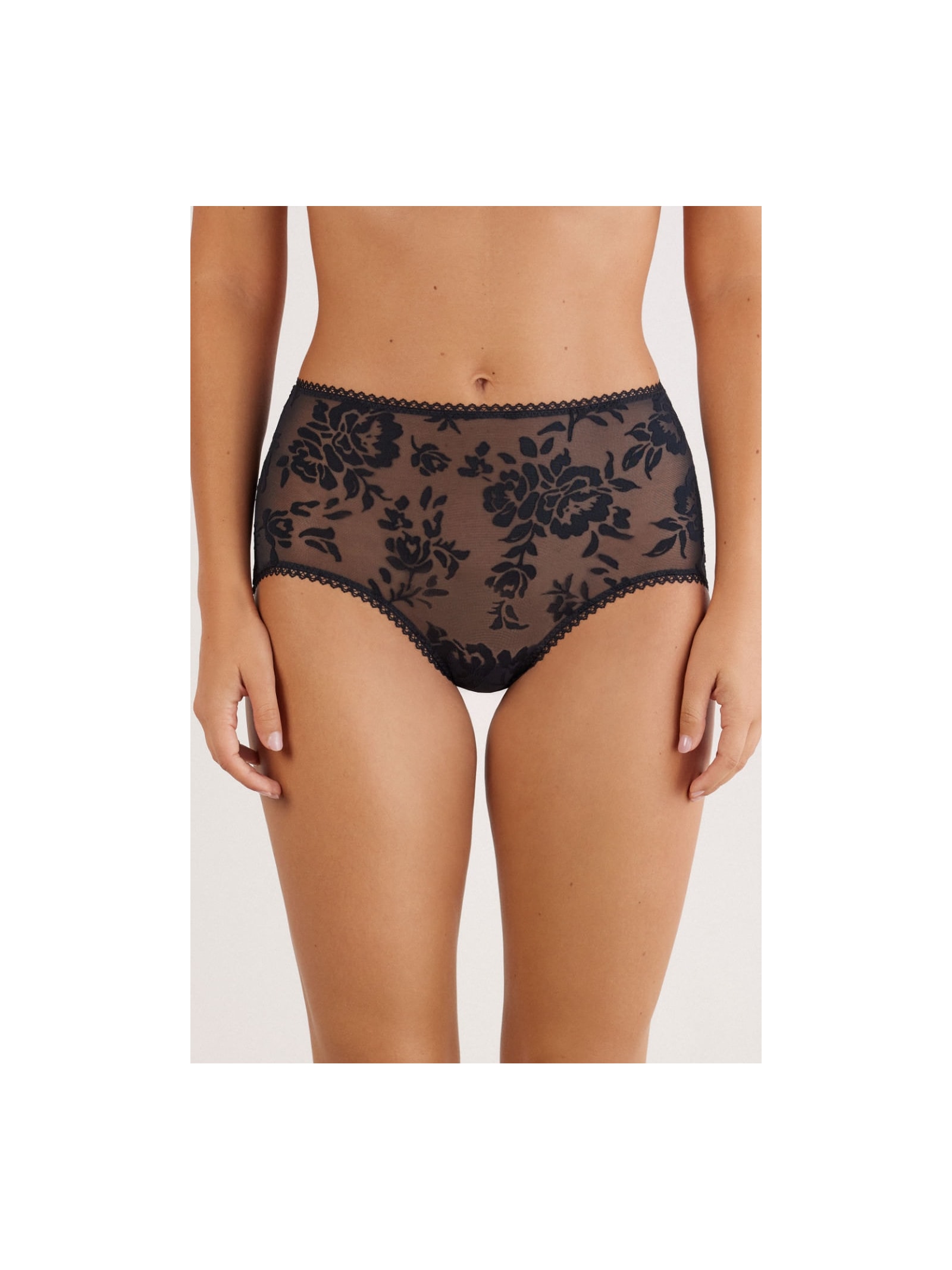 Calcinha Culotte Cintura Alta Softer Than a Kiss Preto Intimissimi