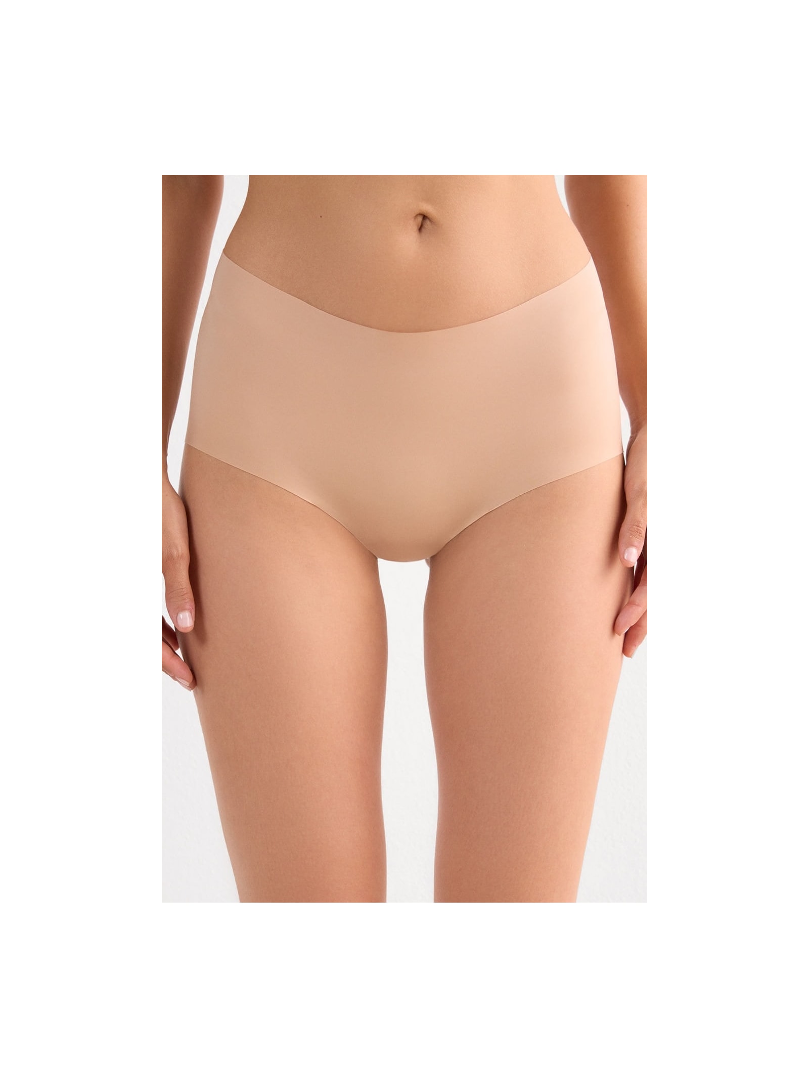 Calcinha Culotte Sem Costuras Em Microfibra Bege Intimissimi