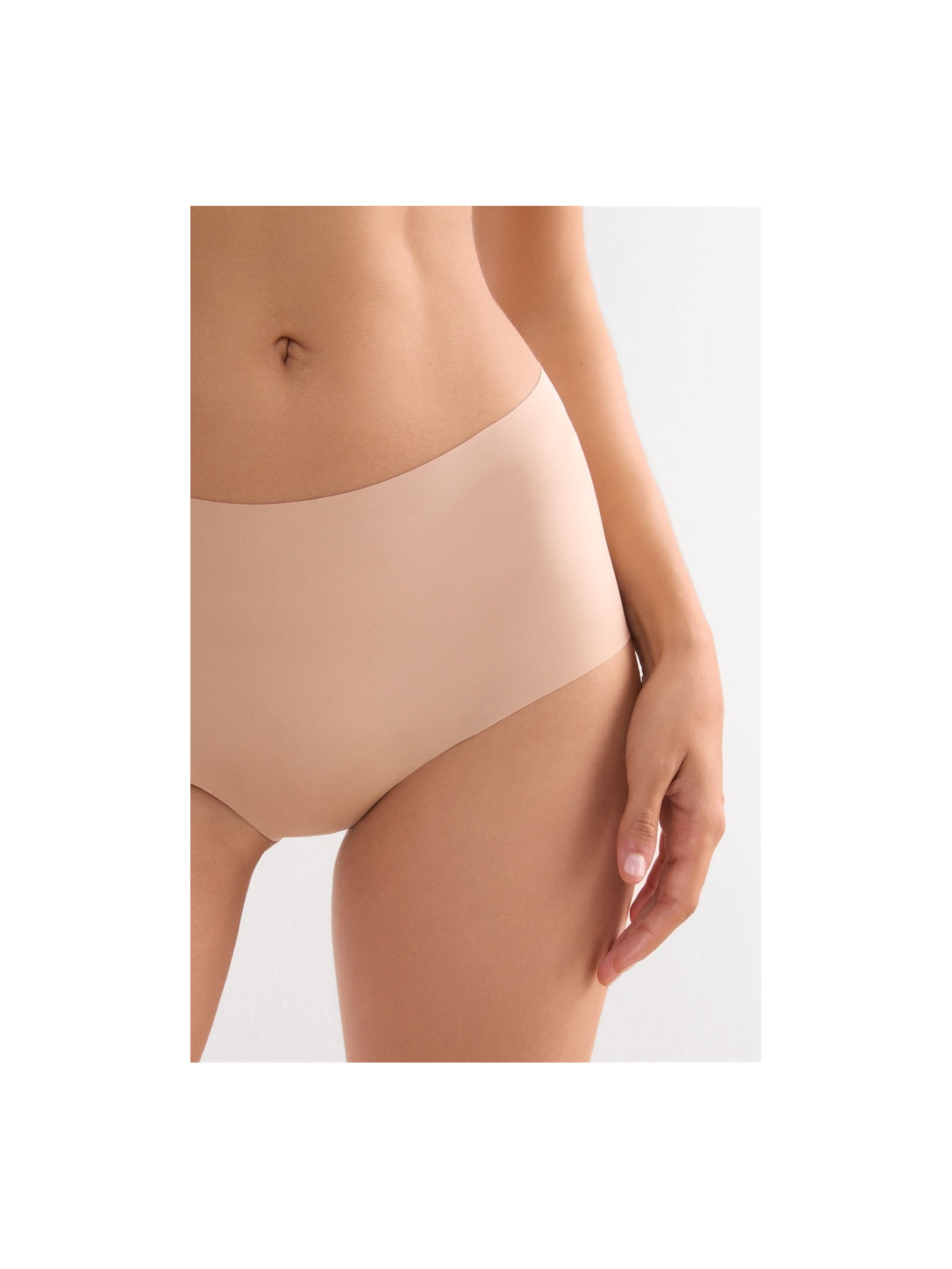 Calcinha Culotte Sem Costuras Em Microfibra Bege Intimissimi