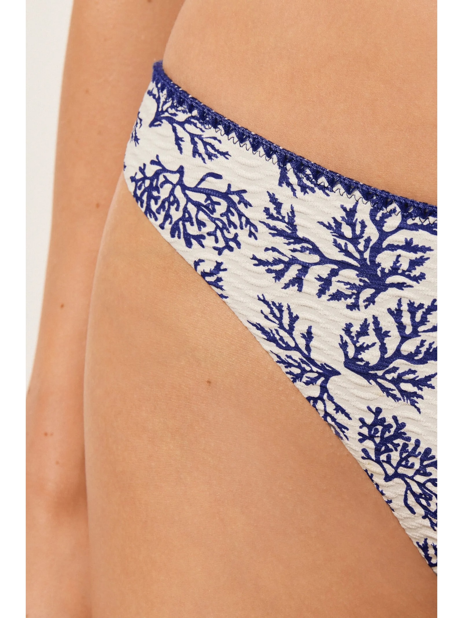 Calcinha De Biquíni Brasileira Blue Corals Azul Calzedonia