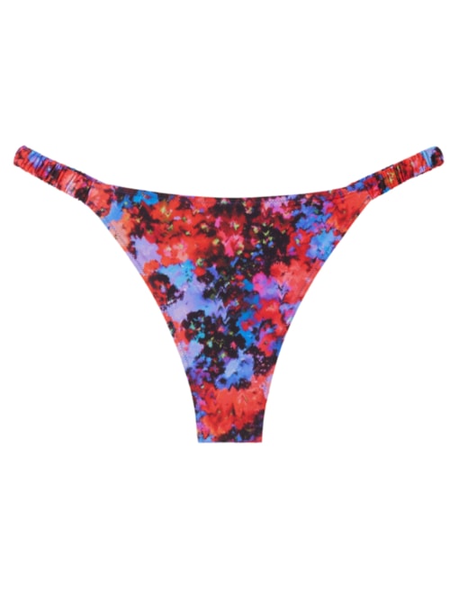 Calcinha De Biquíni Brasileira Blurred Flowers – Azul