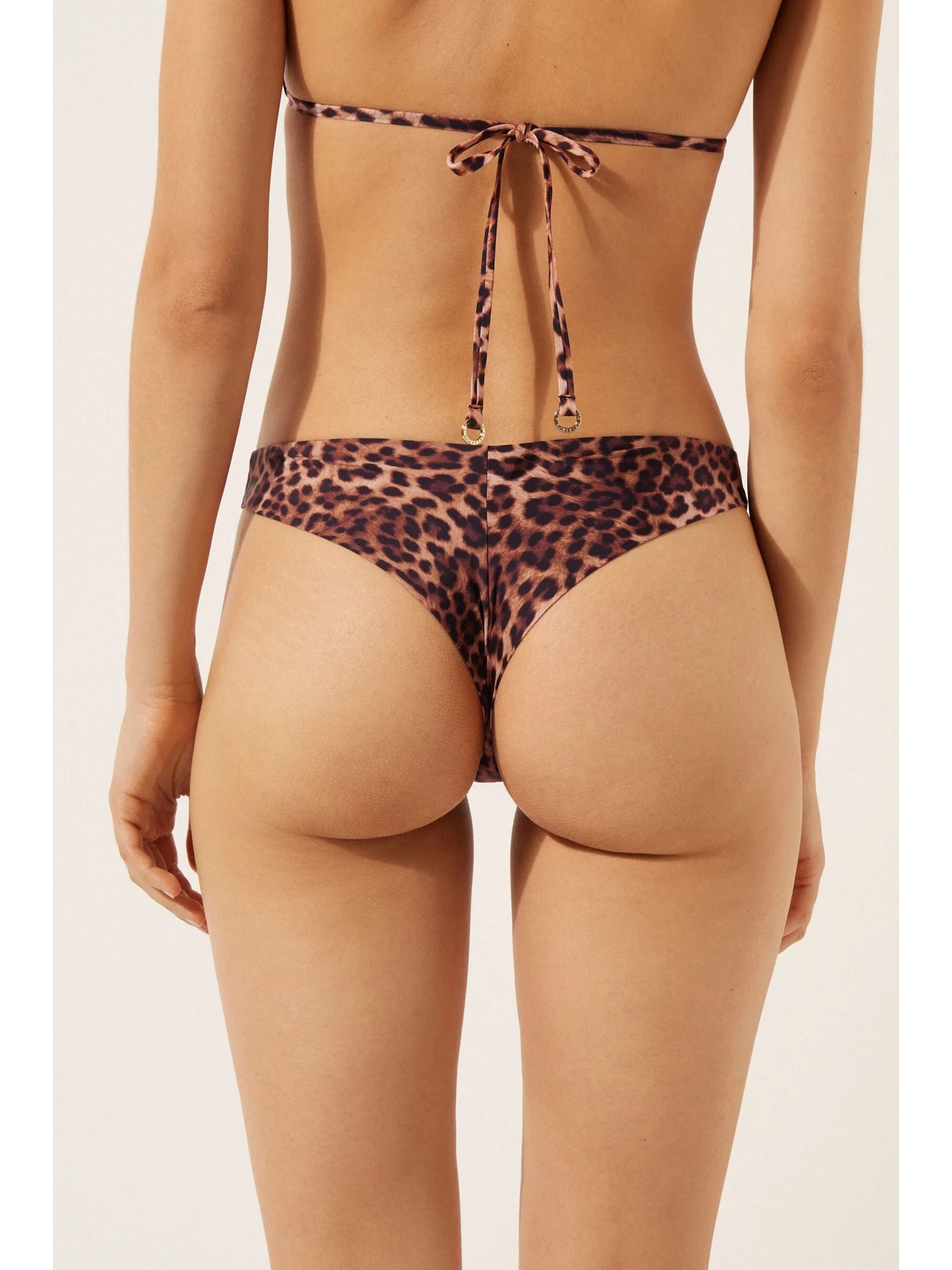 Calcinha De Biquíni Brasileira Brown Animalier Marrom Calzedonia