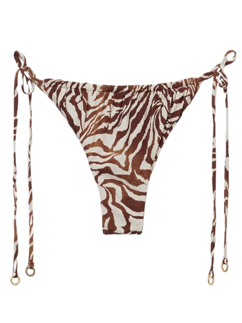 Calcinha De Biquíni Brasileira Brown Zebra – Marrom
