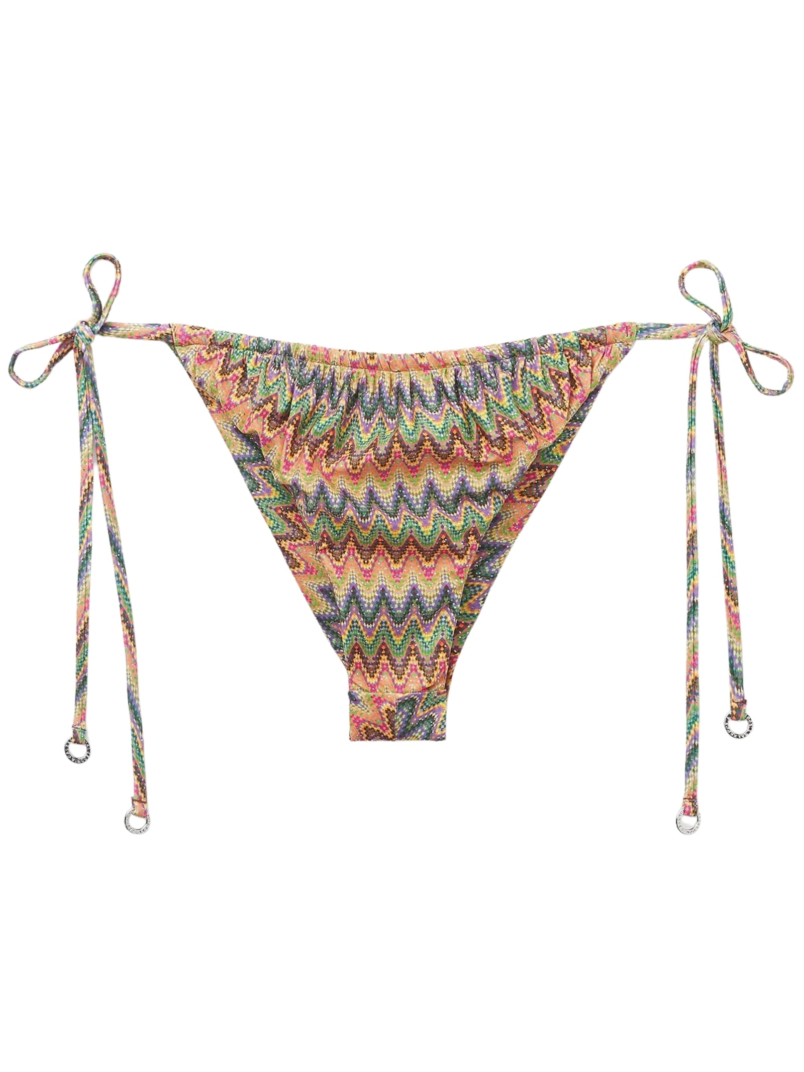 Calcinha De Biquíni Brasileira Com Amarração Bright Optical Laranja Calzedonia