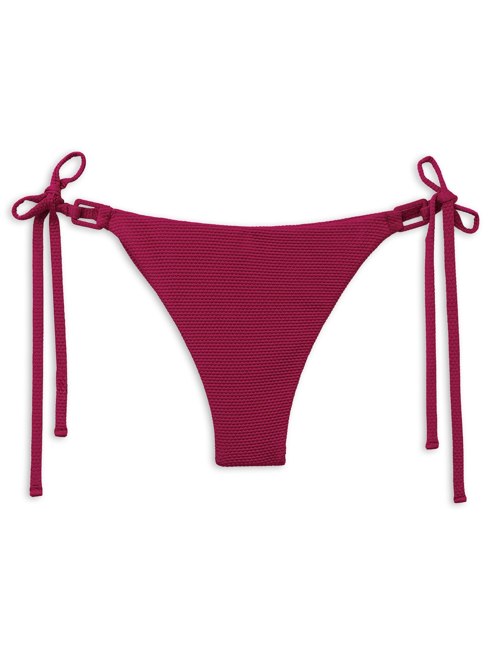 Calcinha De Biquíni Brasileira Com Amarração Classy Piquet Bordô Calzedonia