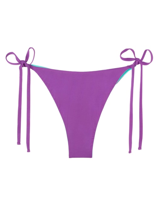 Calcinha De Biquíni Brasileira Com Amarração Double Concept – Roxo