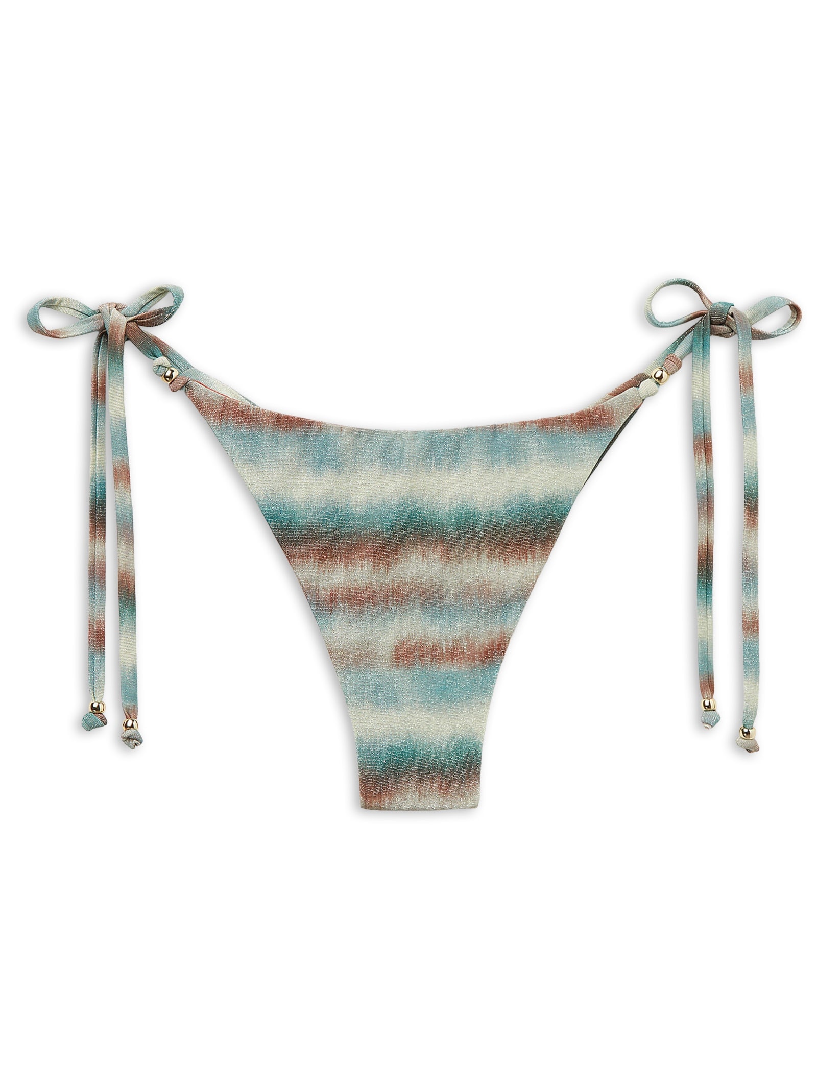 Calcinha De Biquíni Brasileira Com Amarração Glittery Tie-Dye Azul Calzedonia