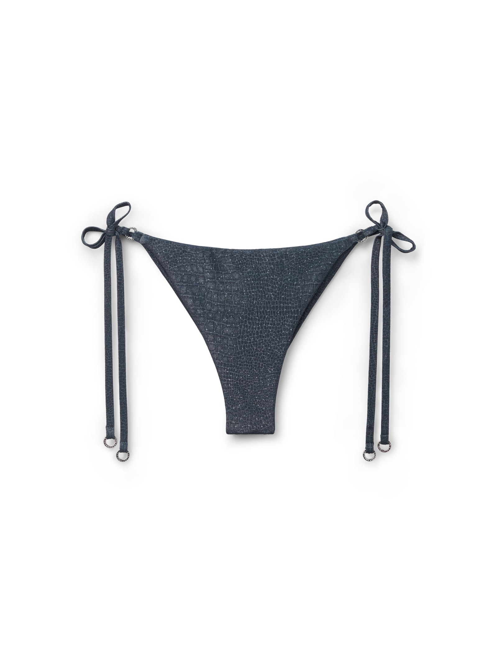 Calcinha De Biquíni Brasileira Com Amarração Glowing Python Azul Calzedonia