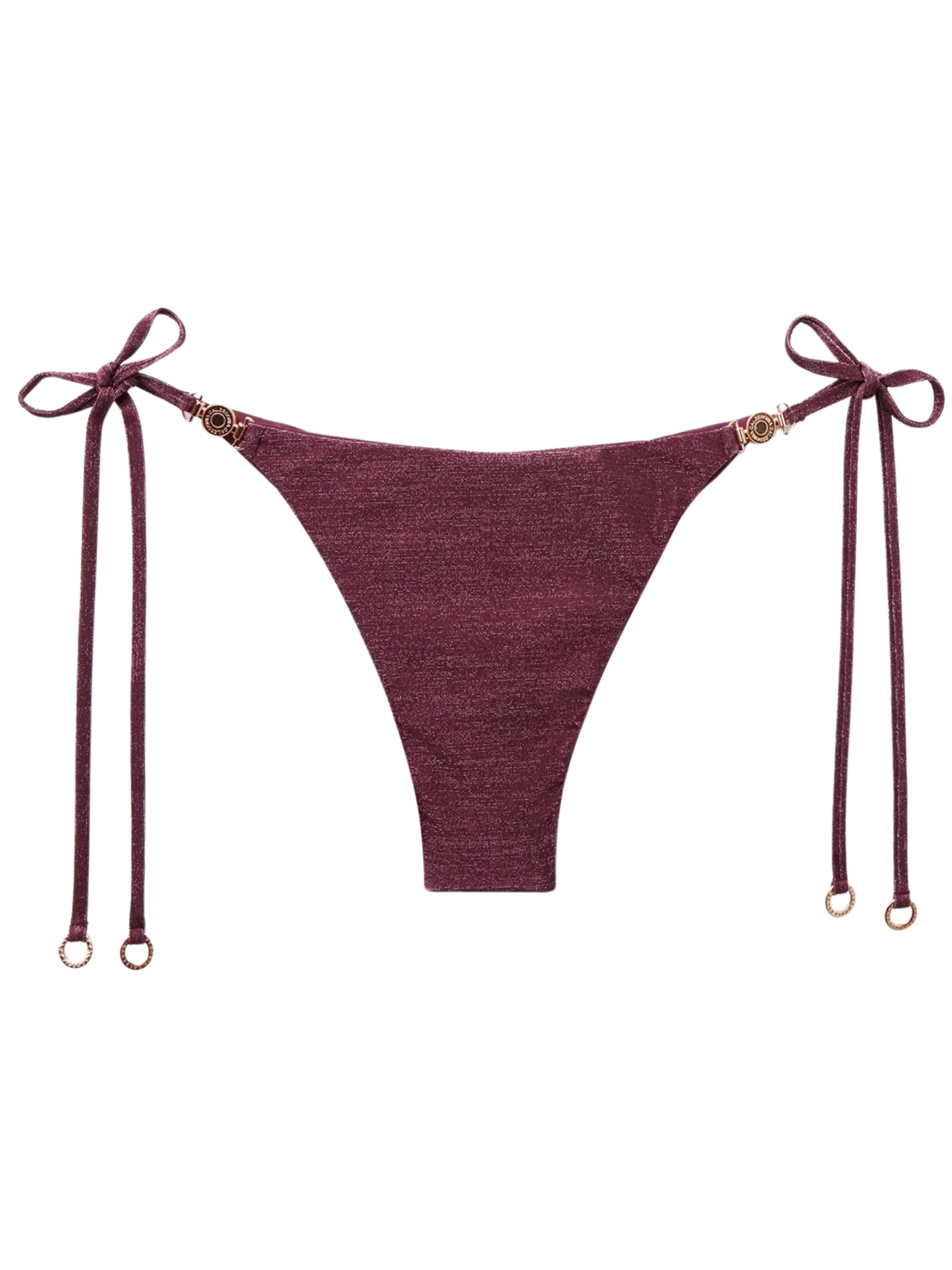 Calcinha De Biquíni Brasileira Com Amarração Golden Glow Roxo Calzedonia