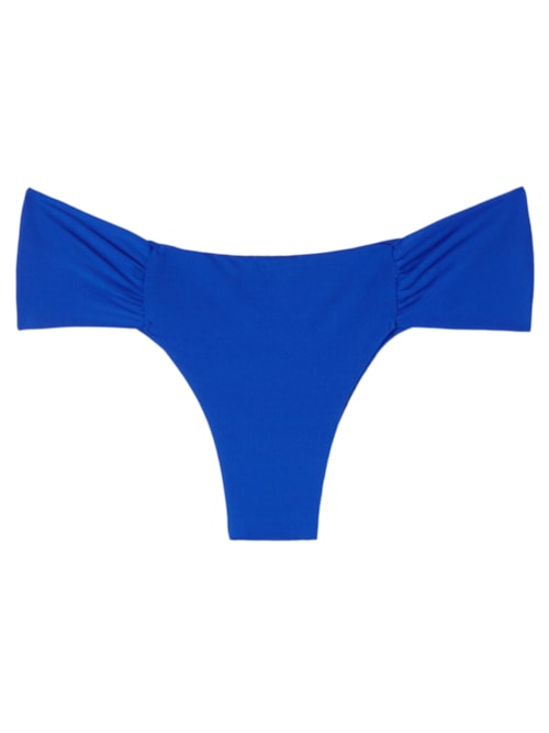 Calcinha De Biquíni Brasileira Com Drapeado Indonésia – Azul