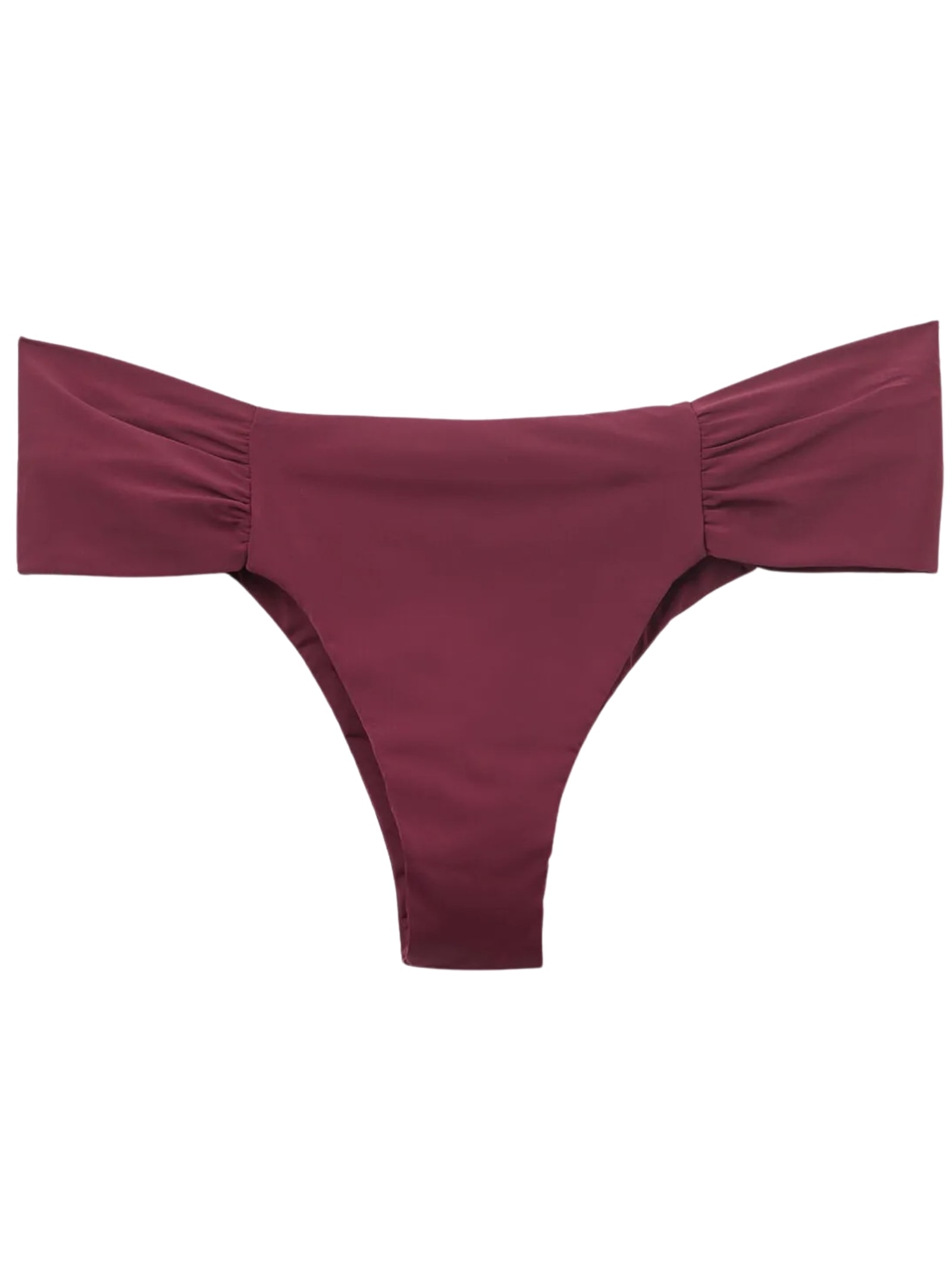 Calcinha De Biquíni Brasileira Com Drapeado Indonésia Bordô Calzedonia