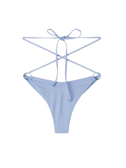 Calcinha De Biquíni Brasileira Com Laços Abu Dhabi – Azul