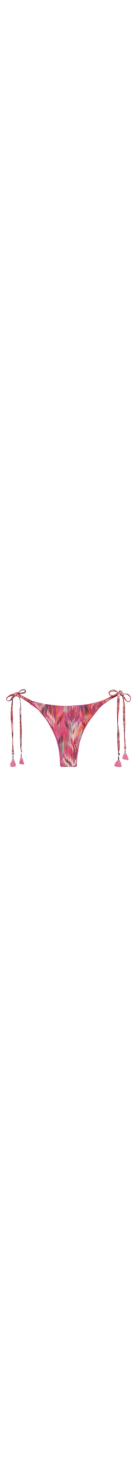 Calcinha De Biquíni Brasileira Com Laços Multicolor Ethnic - Rosa
