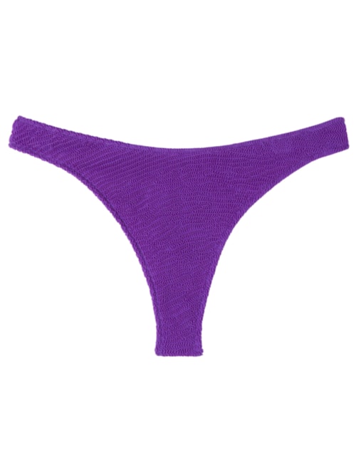 Calcinha De Biquíni Brasileira Crinkle Waves – Roxo