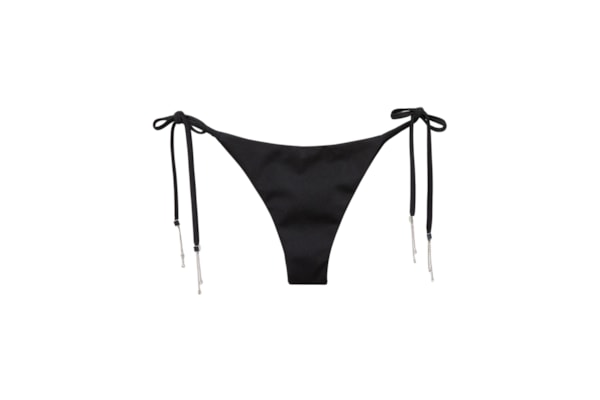 Calcinha De Biquíni Brasileira Crystal Drops - Preto