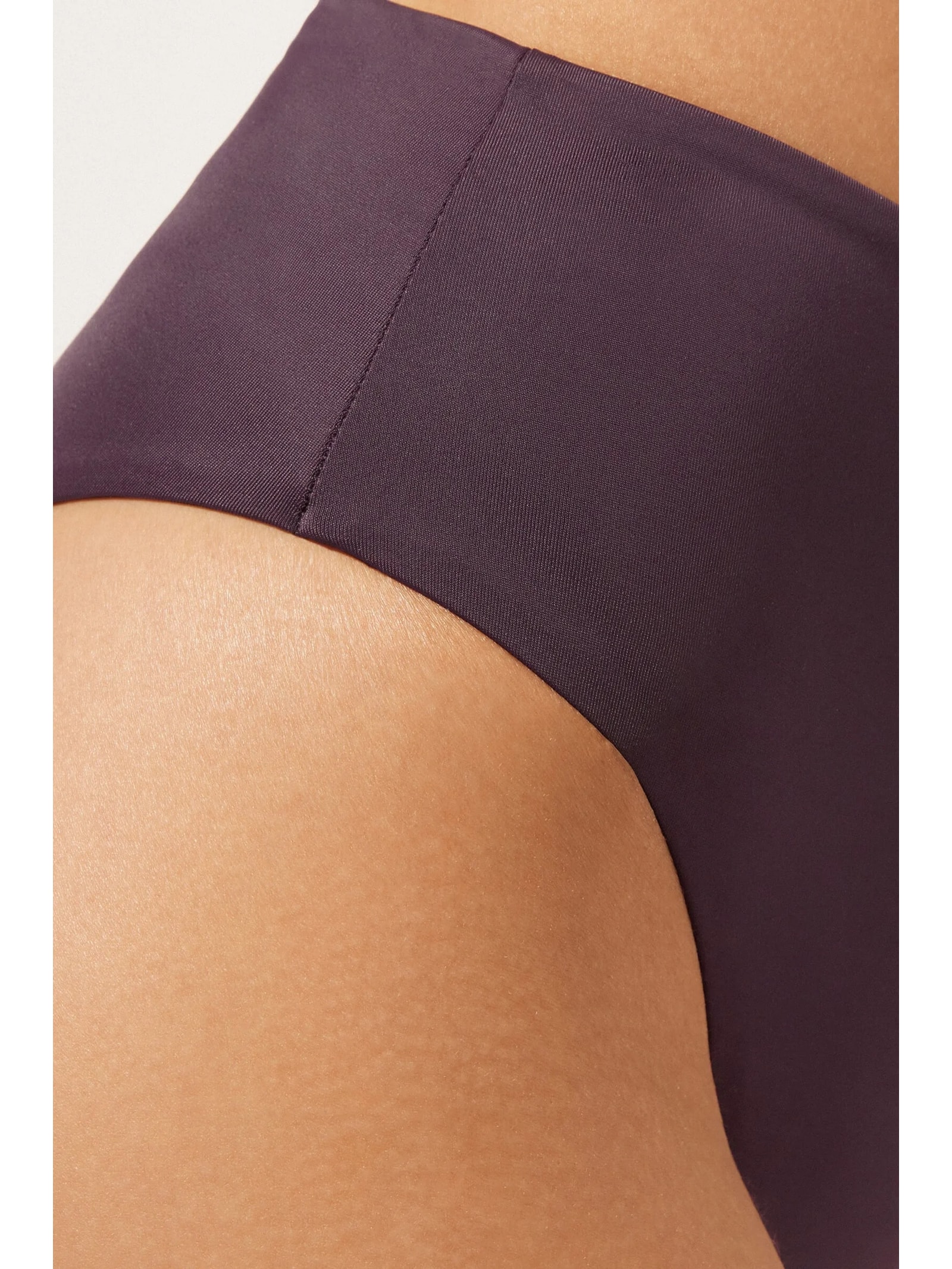 Calcinha De Biquíni Brasileira De Cintura Alta Scultura Roxo Calzedonia