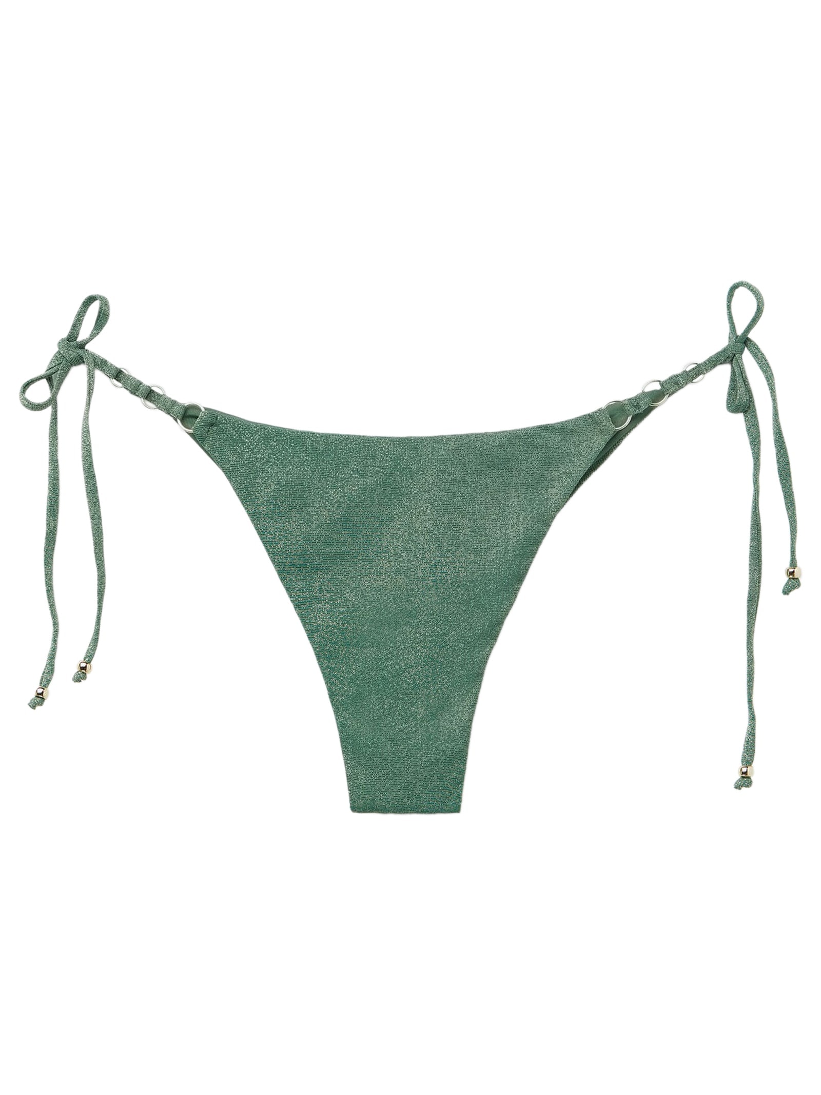 Calcinha De Biquíni Brasileira Golden Gleam Verde Calzedonia