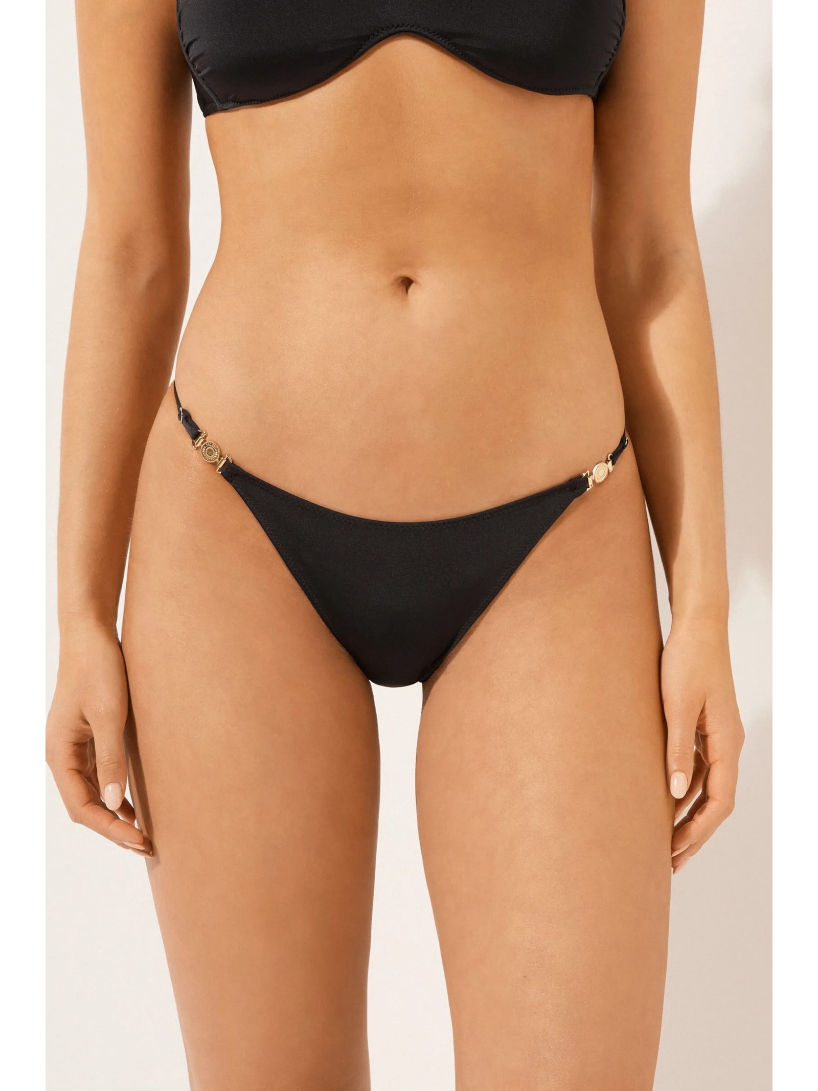Calcinha De Biquíni Brasileira Minimal Fit Preto Calzedonia