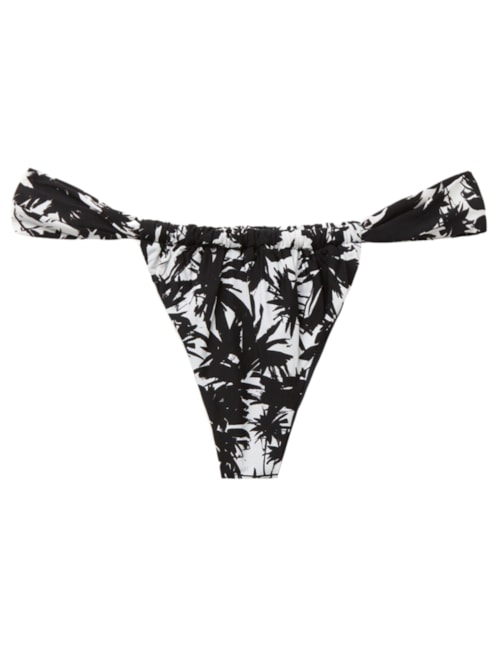 Calcinha De Biquíni Brasileira Palms – Preto