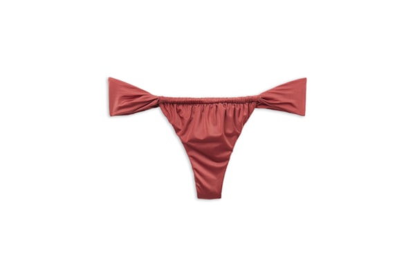 Calcinha De Biquíni Brasileira Shiny Satin - Laranja