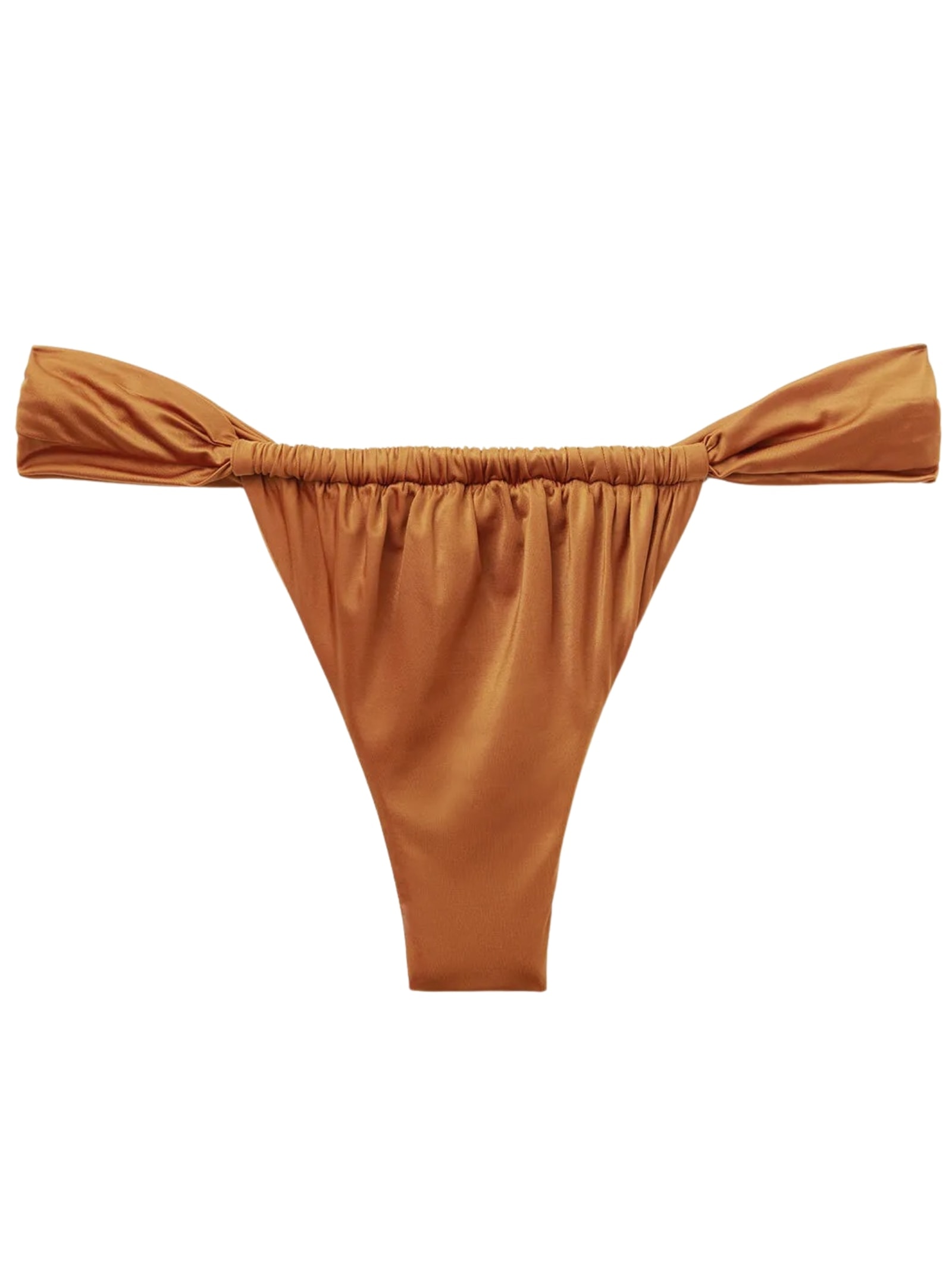 Calcinha De Biquíni Brasileira Shiny Satin Marrom Calzedonia