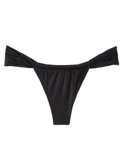 Calcinha De Biquíni Brasileira Shiny Satin - Preto