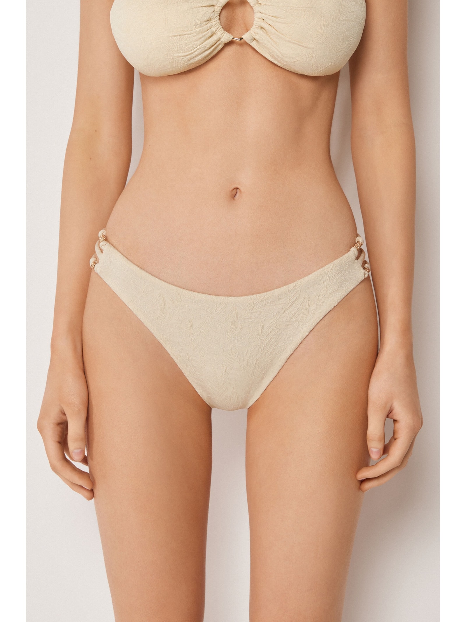 Calcinha De Biquíni Brasileira Wild Jungle Off-White Calzedonia